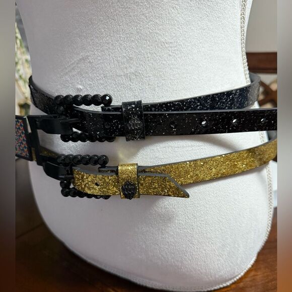 Kurt Geiger Glitter 2 piece Belts - Picture 5 of 10